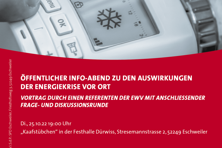 SPD Veranstaltung zur Energiekrise